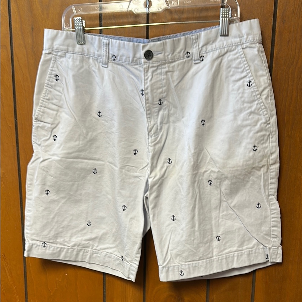 Tommy Hilfiger Khaki Anchor Printed Flat Front Shorts